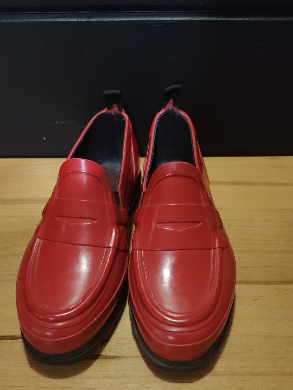 Vintage Misty Harbor Women's 7 Red Rubber Wet Weather Low Cut Rain Shoes